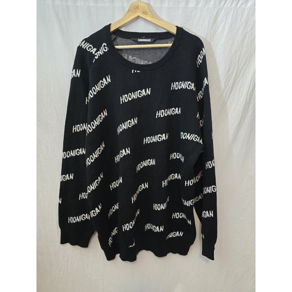 HOONIGAN CASTER jacquard knit sweater Size XL Men's